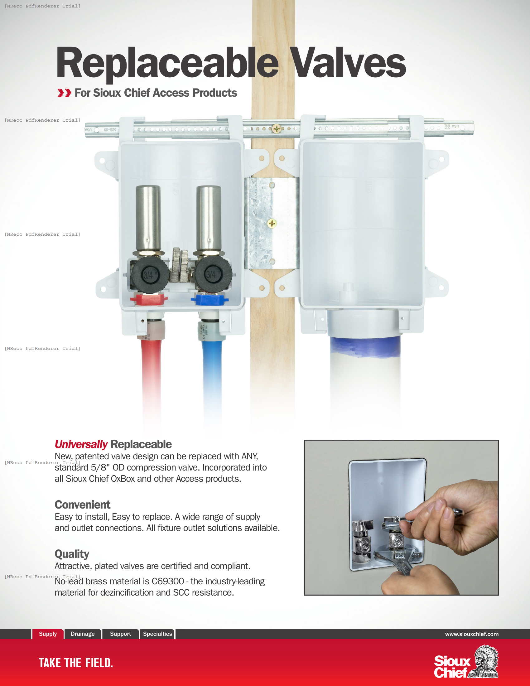 ACCESS SERIES - REPLACEABLE VALVES - BROCHURE.PDF Brochure Document